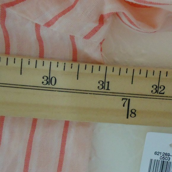 Old Navy* Women's 3/4 Long Sleeve Button Down Curved Hem Striped Blouse~ Size 2X - Picture 9 of 11
